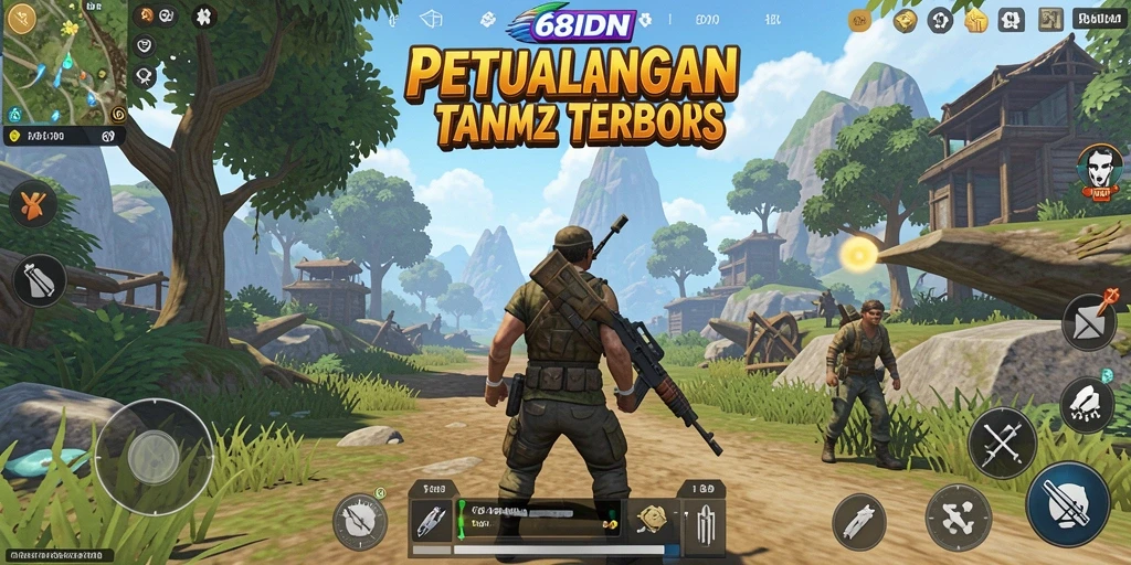 Screenshot menampilkan aksi eksplorasi dunia terbuka 68IDN.