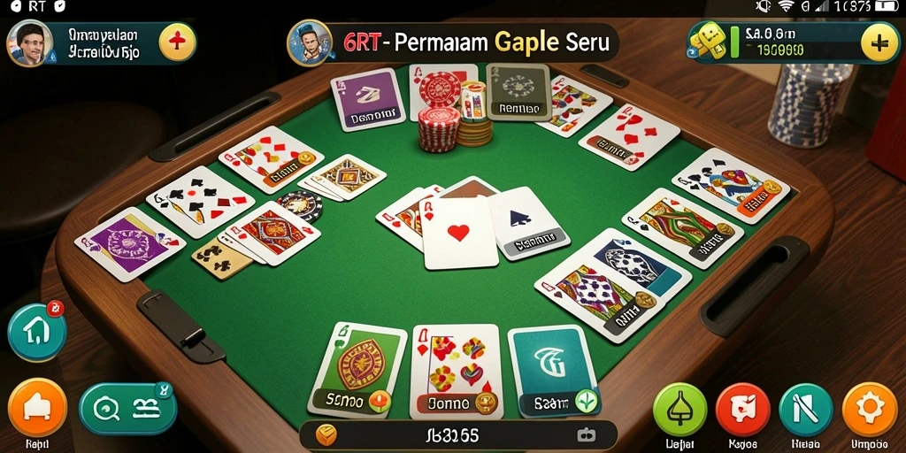 Tampilan gameplay seru dari Gaple di 6RT.