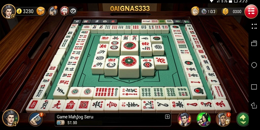 Screenshot dari gameplay Mahjong yang seru di GANAS33.
