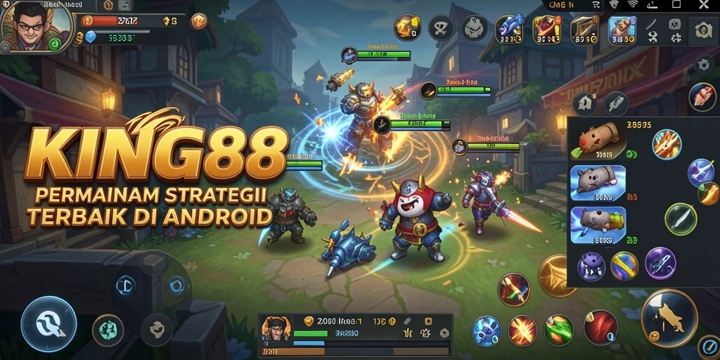 Screenshot KING88 menunjukkan aksi pertempuran mendebarkan di gameplay SLG.