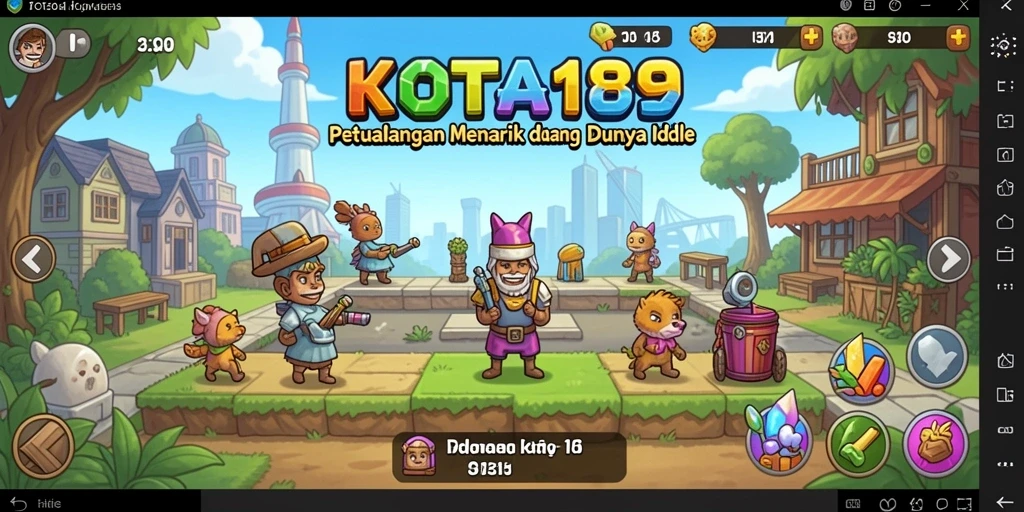 Tampilan menarik dari gameplay KOTA189 dengan elemen Idle.