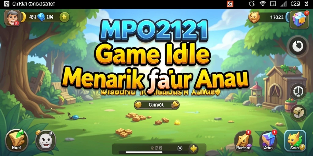 Screenshot gameplay MPO2121 menunjukkan karakter beraksi di dunia Idle yang menarik.