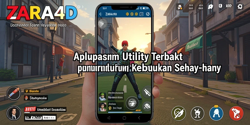 Tampilan utama ZARA4D yang menampilkan fitur-fitur utama aplikasi Utility.